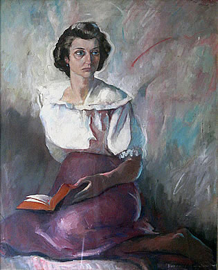 portrait of lina 1950, painting