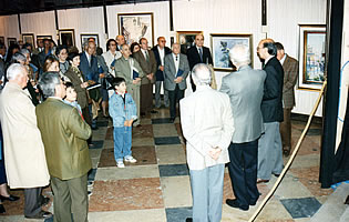 public à l’inauguration de l’exposition Cahier
            Venitienne