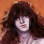 Eve’s head, painting detail