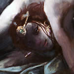 Delilah’s head, painting detail