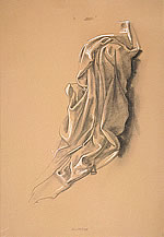 drawing Study of drapery of Holofernes